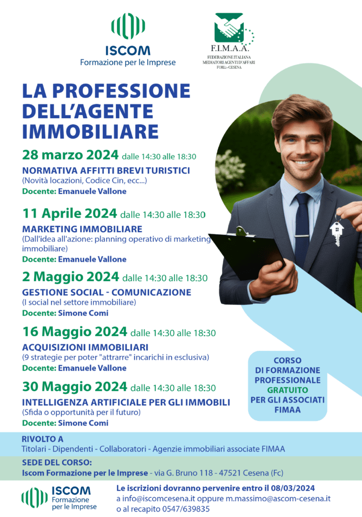 la professione dell'agente immobiliare Fimaa Cesena Emanuele Vallone