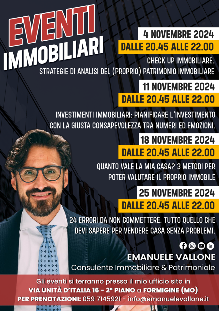 Eventi Immobiliari di Emanuele Vallone CALENDARIO COMPLETO