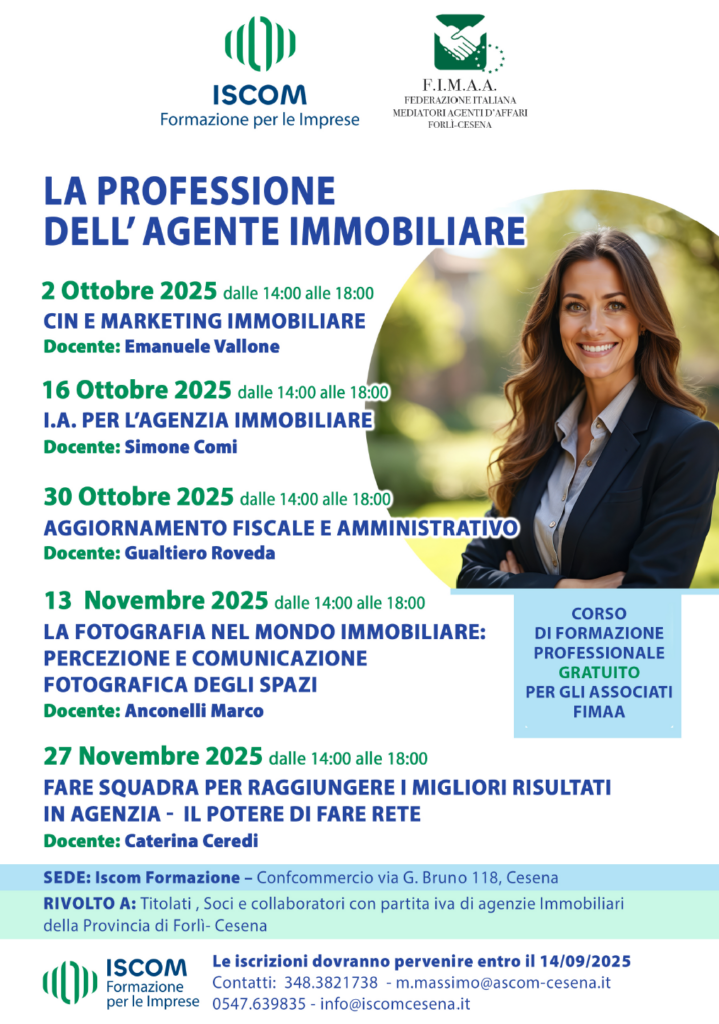 la professione dell'agente immobiliare 2025 Fimaa Cesena Emanuele Vallone