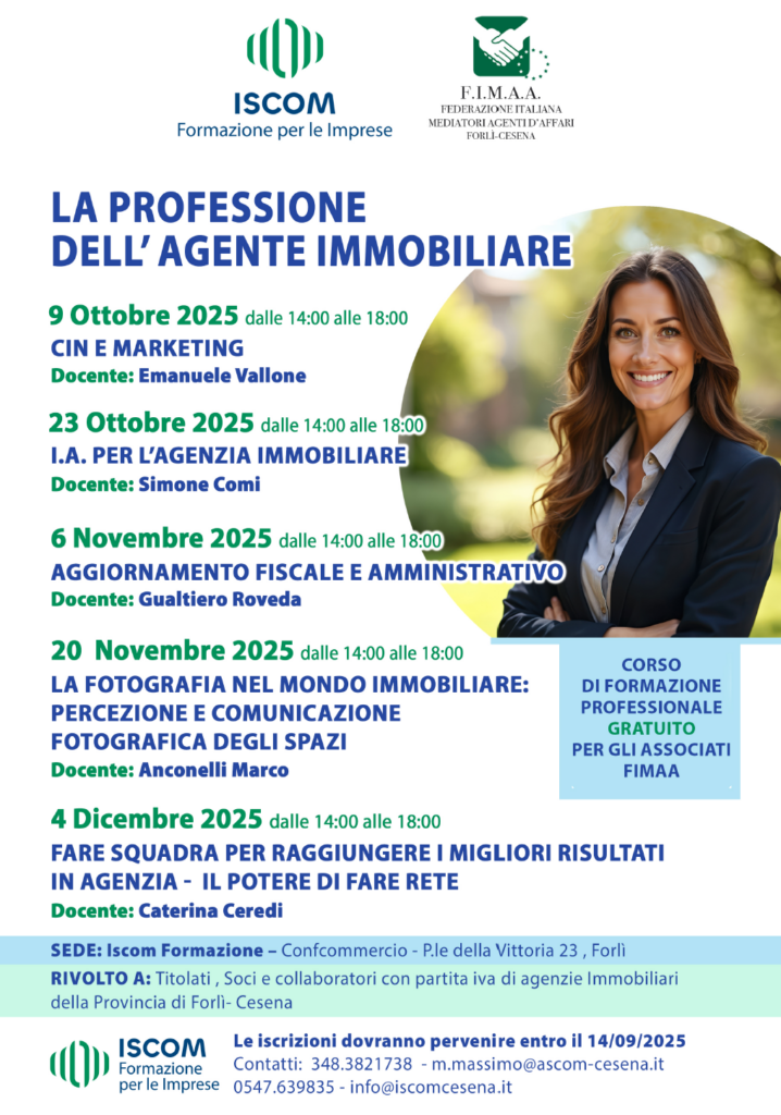 la professione dell'agente immobiliare 2025 Fimaa Forlì Emanuele Vallone